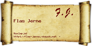 Flas Jerne névjegykártya
